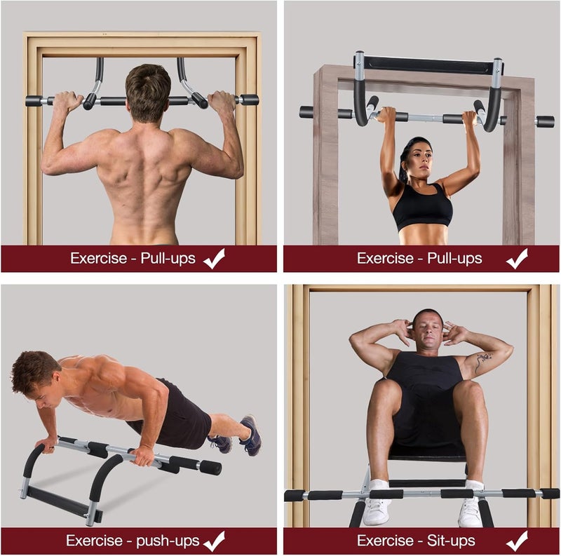 GYE Doorway Pull Up Bar for Home Gym, Adjustable Width, Heavy-Duty Steel，Max Limit 440 lbs Upper Body Fitness Workout Bar with Foam Grips，Indoor Portable Upper Body Workout Bar for Strength Training - Image 5